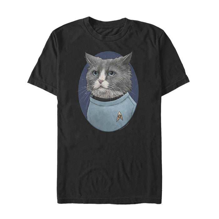 fifth sun Men's Star Trek Doctor McCoy Cat Portrait T-Shirt