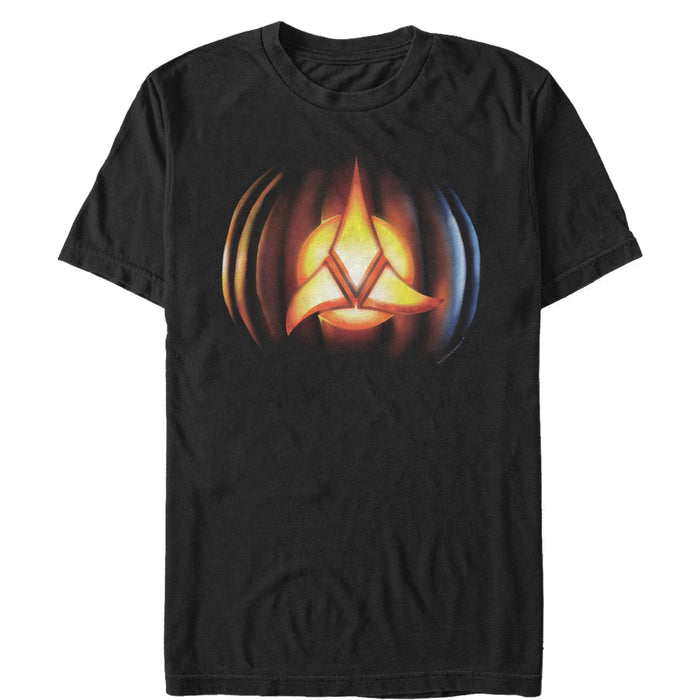 fifth sun Men's Star Trek Halloween Klingon Pumpkin T-Shirt