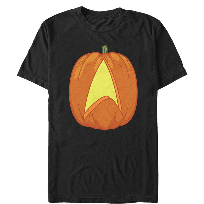 fifth sun Men's Star Trek Halloween Starfleet Pumpkin T-Shirt
