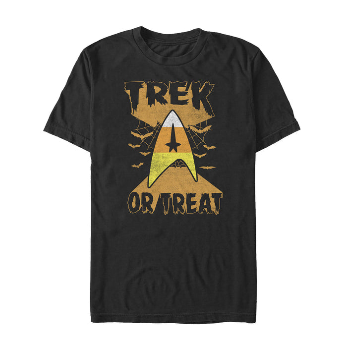 fifth sun Men's Star Trek Halloween Trek or Treat Candy Corn T-Shirt
