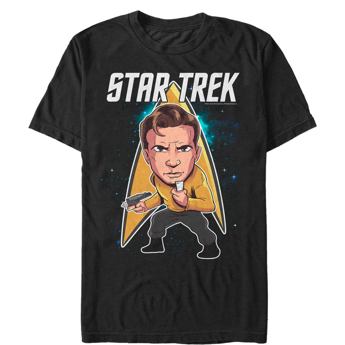 fifth sun Men's Star Trek Kirk Cartoon Starfleet Hero T-Shirt