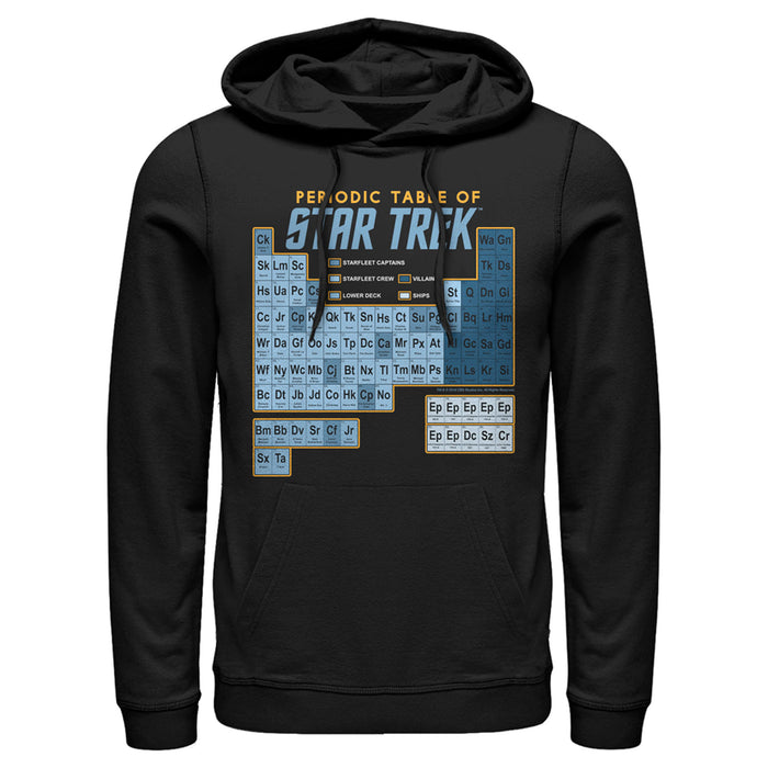 Fifth Sun Men's Star Trek Periodic Table Of Starfleet Pull Over Hoodie