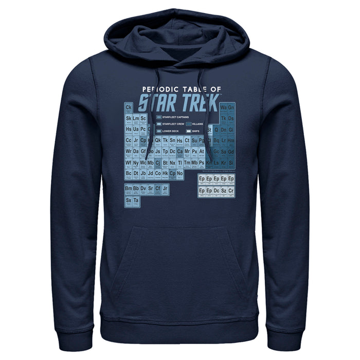 fifth sun Men's Star Trek Periodic Table Of Starfleet Pull Over Hoodie