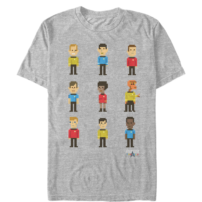 fifth sun Men's Star Trek Pixel Favorite Enterprise Crew T-Shirt