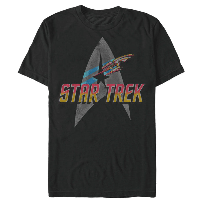 fifth sun Men's Star Trek Retro Starfleet Logo T-Shirt
