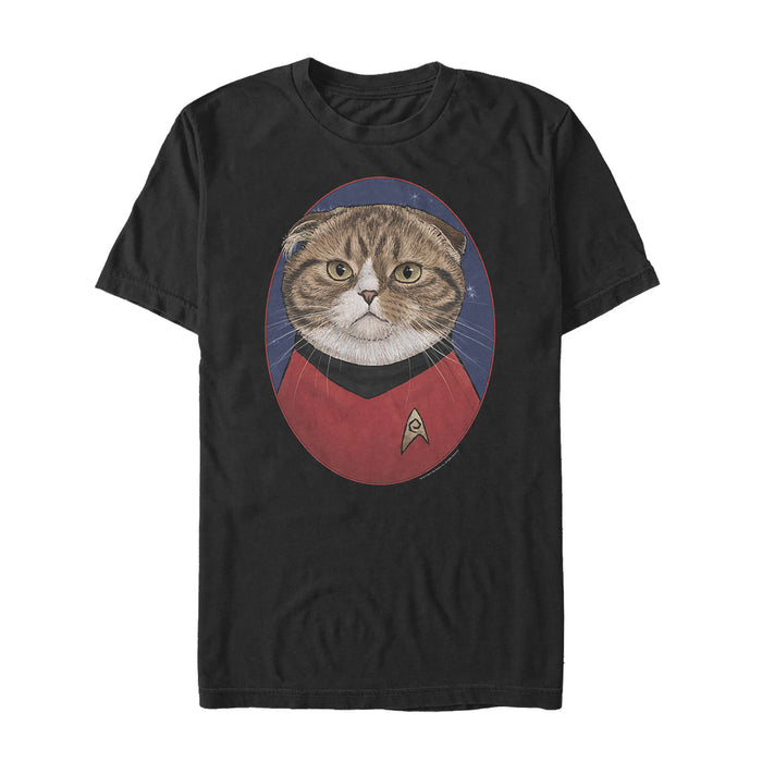 fifth sun Men's Star Trek Scotty Cat Portrait T-Shirt