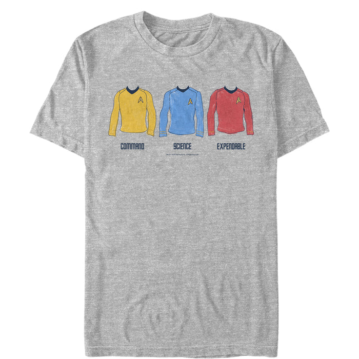 fifth sun Men's Star Trek Shirt Color Rankings: Command Science Expendable T-Shirt