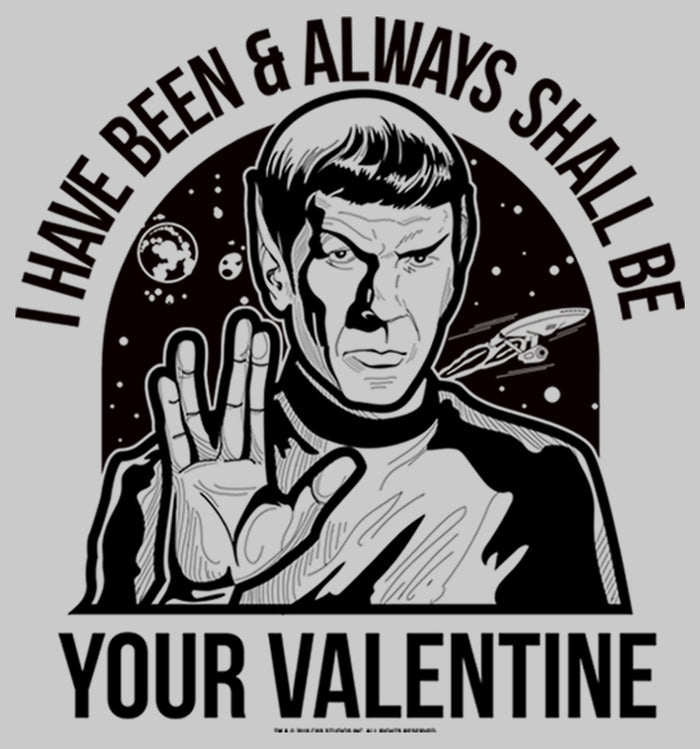 Fifth Sun Men's Star Trek Spock Always Shall Be Valentine Sweatshirt