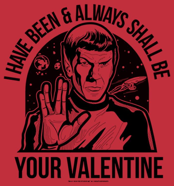 Fifth Sun Men's Star Trek Spock Always Shall Be Valentine Sweatshirt