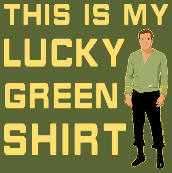 Fifth Sun Men's Star Trek St. Patrick's Day Kirk This Is My Lucky Green Shirt T-Shirt
