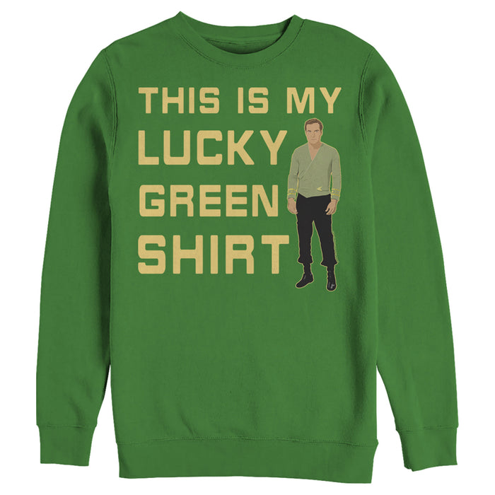 fifth sun Men's Star Trek St. Patrick's Day Kirk This is my Lucky Green Shirt Sweatshirt