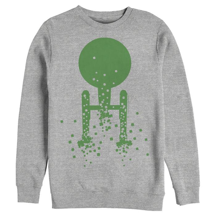 fifth sun Men's Star Trek St. Patrick's Enterprise Clover Fill Sweatshirt