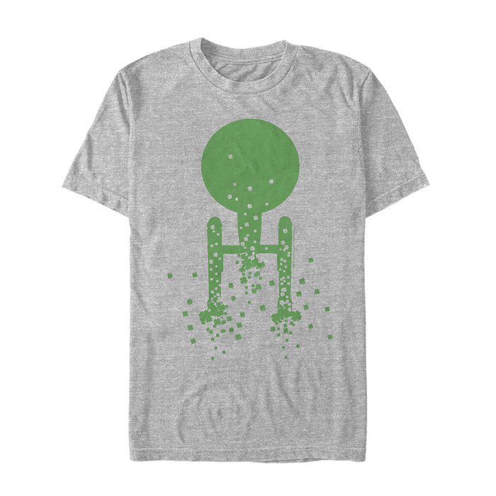 fifth sun Men's Star Trek St. Patrick's Enterprise Clover Fill T-Shirt