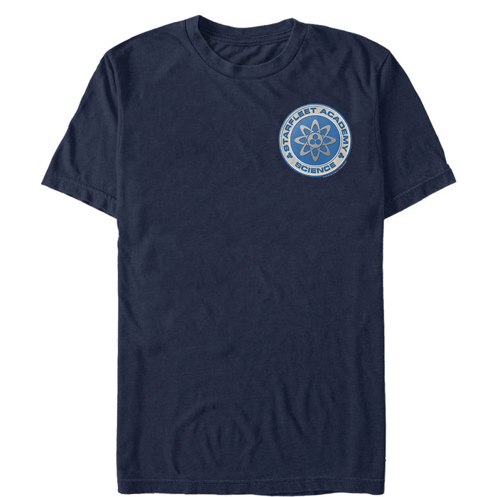 fifth sun Men's Star Trek Starfleet Academy Science Badge T-Shirt