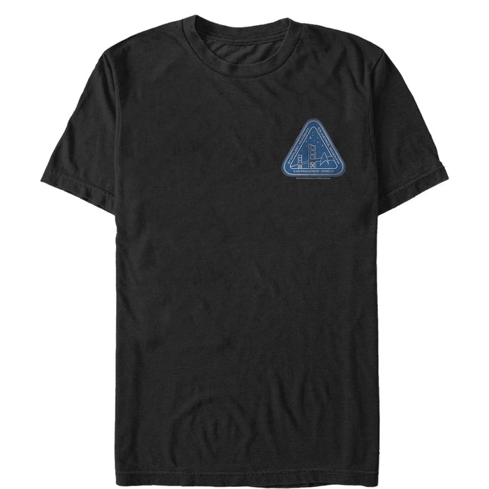 fifth sun Men's Star Trek Starfleet Academy Triangle T-Shirt