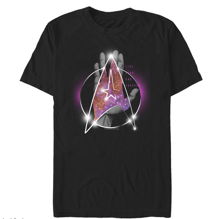 fifth sun Men's Star Trek Starfleet Galactic Salute T-Shirt