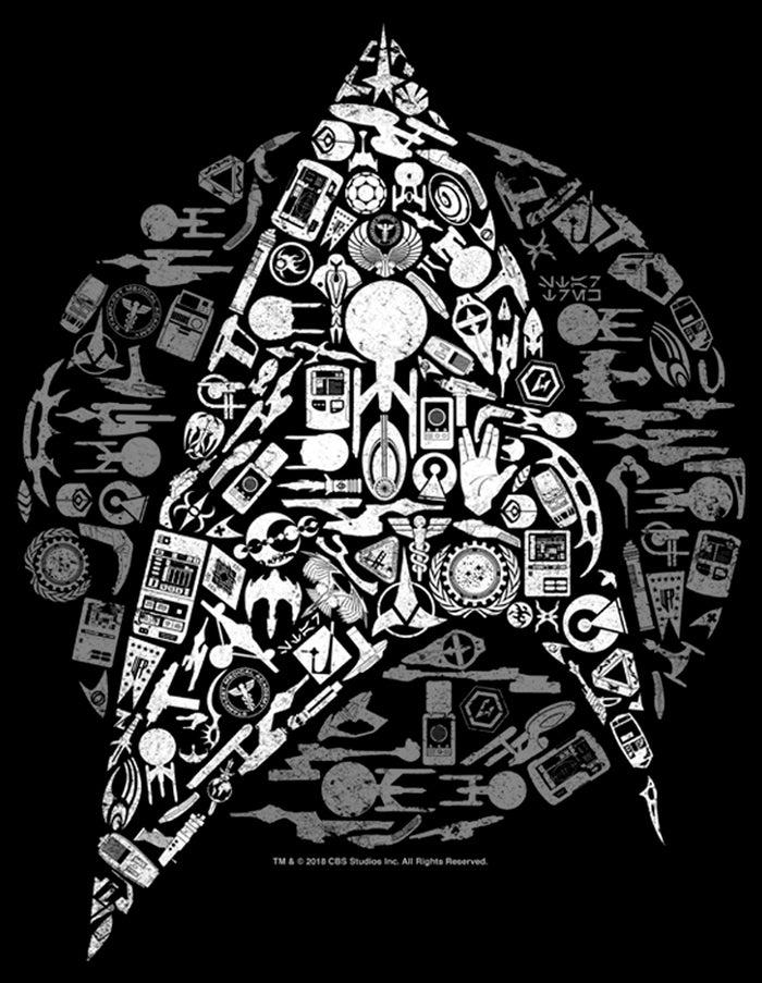 Fifth Sun Men's Star Trek Starfleet Icon Collage T-Shirt