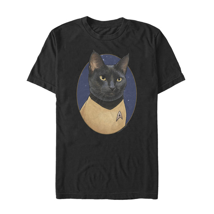 fifth sun Men's Star Trek Sulu Cat Portrait T-Shirt