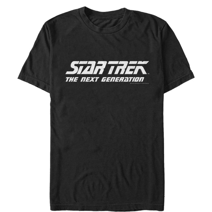 fifth sun Men's Star Trek: The Next Generation Classic White Title Logo T-Shirt