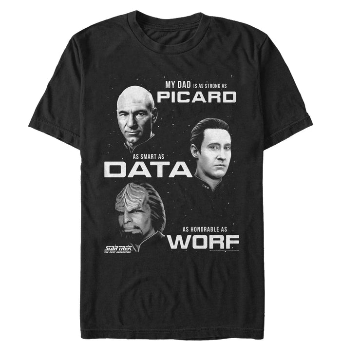 fifth sun Men's Star Trek: The Next Generation Starfleet Dad Qualities T-Shirt