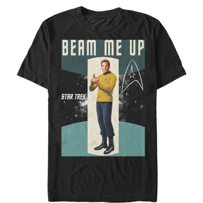fifth sun Men's Star Trek: The Original Series Kirk Beam Me Up T-Shirt