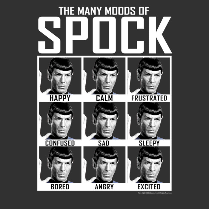 Fifth Sun Men's Star Trek: The Original Series Many Moods Of Spock T-Shirt