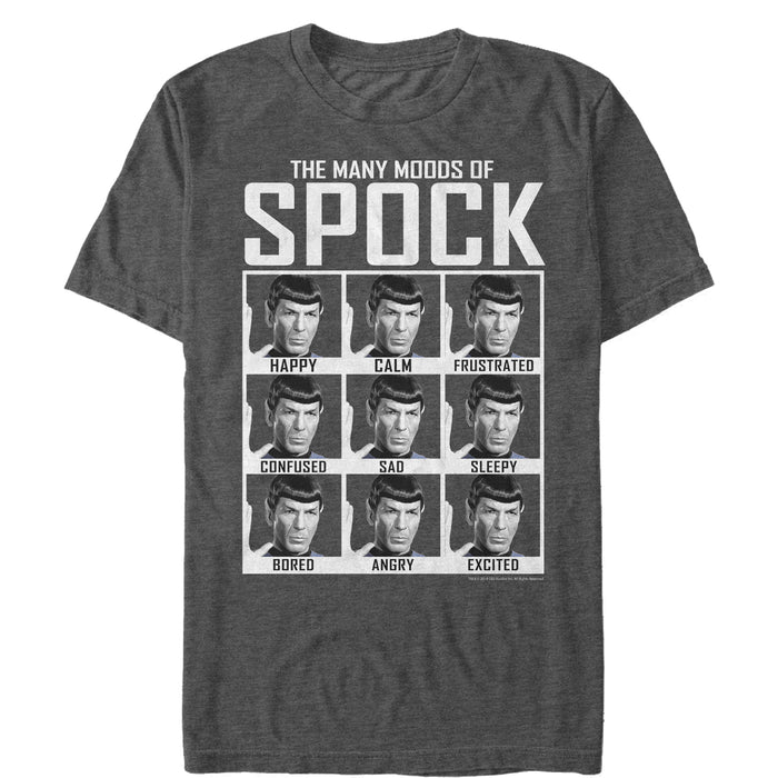fifth sun Men's Star Trek: The Original Series Many Moods of Spock T-Shirt