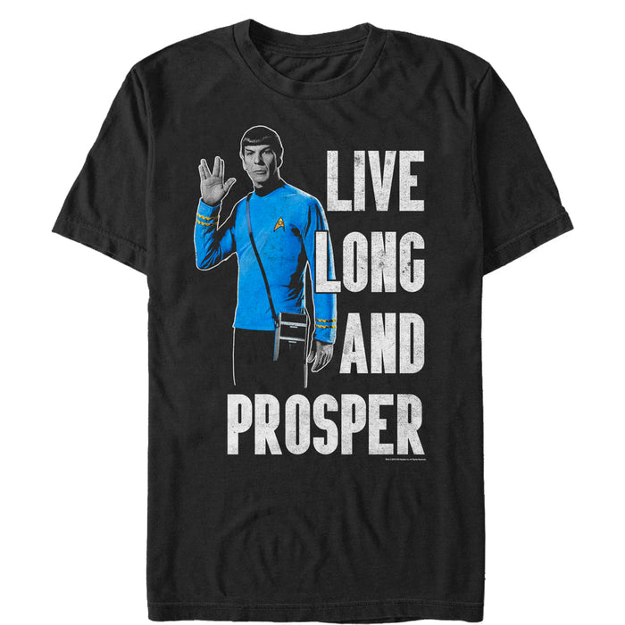 fifth sun Men's Star Trek: The Original Series Spock Live Long and Prosper Pose T-Shirt