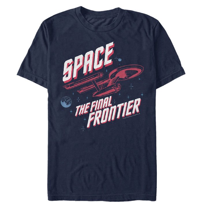 fifth sun Men's Star Trek: The Original Series Vintage Space Final Frontier T-Shirt