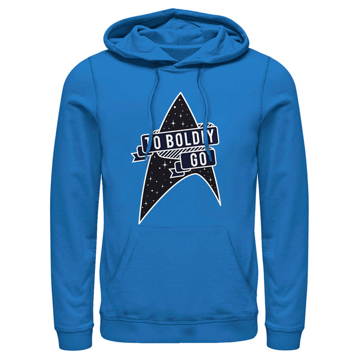 fifth sun Men's Star Trek To Boldly Go Starfleet Pull Over Hoodie