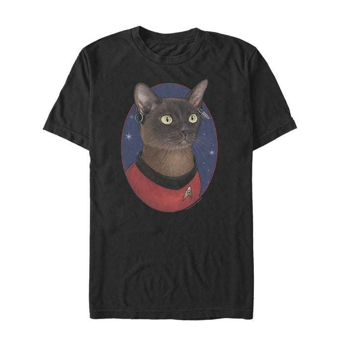fifth sun Men's Star Trek Uhura Cat Portrait T-Shirt