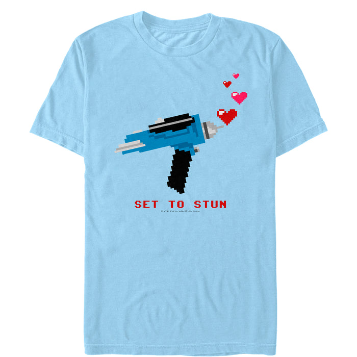 fifth sun Men's Star Trek Valentine's Pixel Set Phasers to Stun T-Shirt