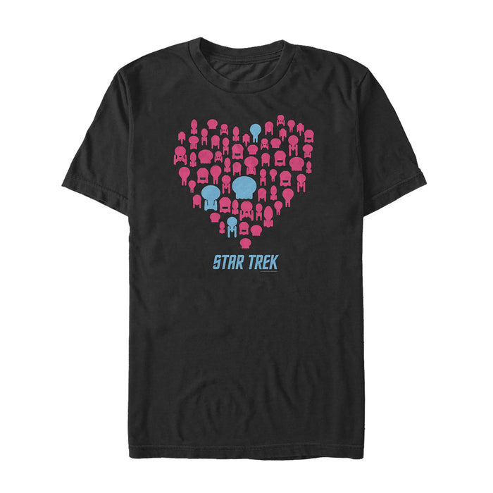 fifth sun Men's Star Trek Valentine's Starfleet Ship Heart T-Shirt