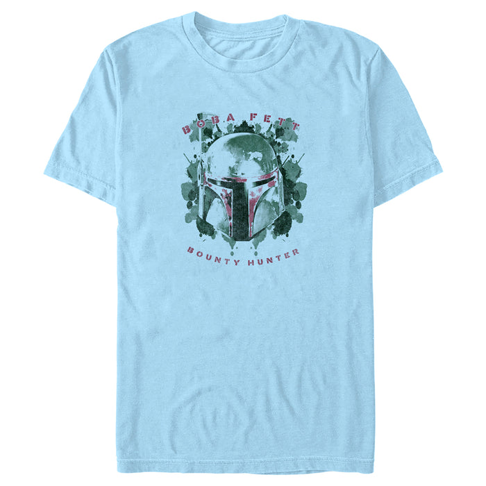 fifth sun Men's Star Wars: A New Hope Boba Fett Watercolor Portrait T-Shirt