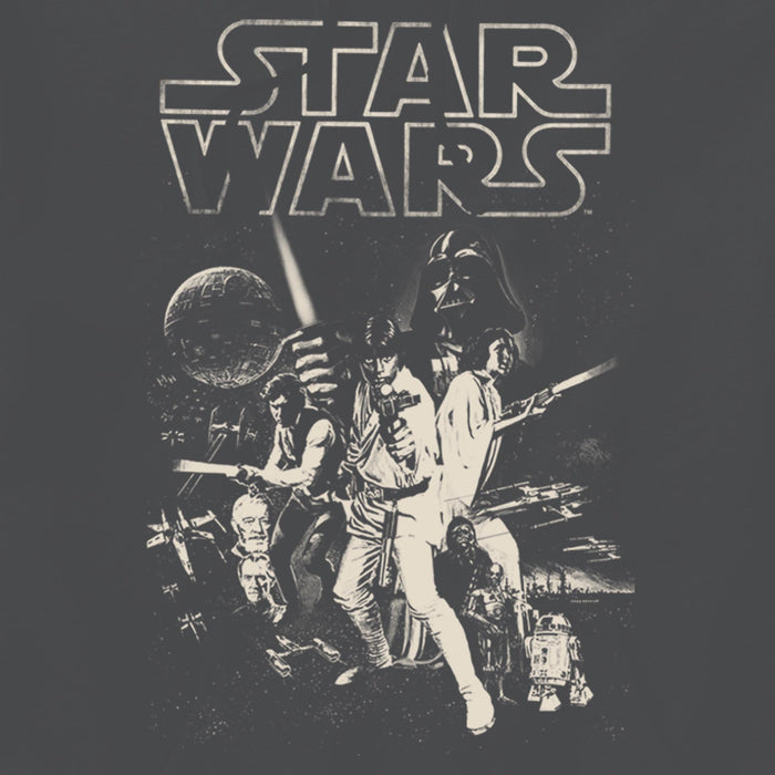 Fifth Sun Men's Star Wars: A New Hope Classic Poster Pull Over Hoodie