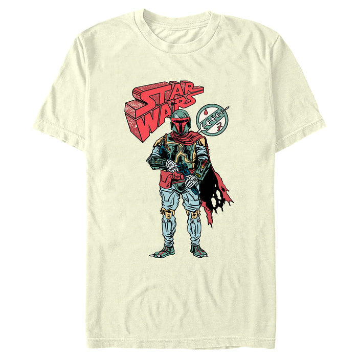 fifth sun Men's Star Wars: A New Hope Comic Book Boba Fett T-Shirt
