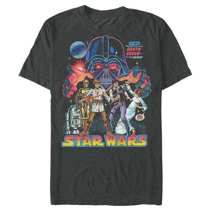 fifth sun Men's Star Wars A New Hope Comic Book Cover T-Shirt