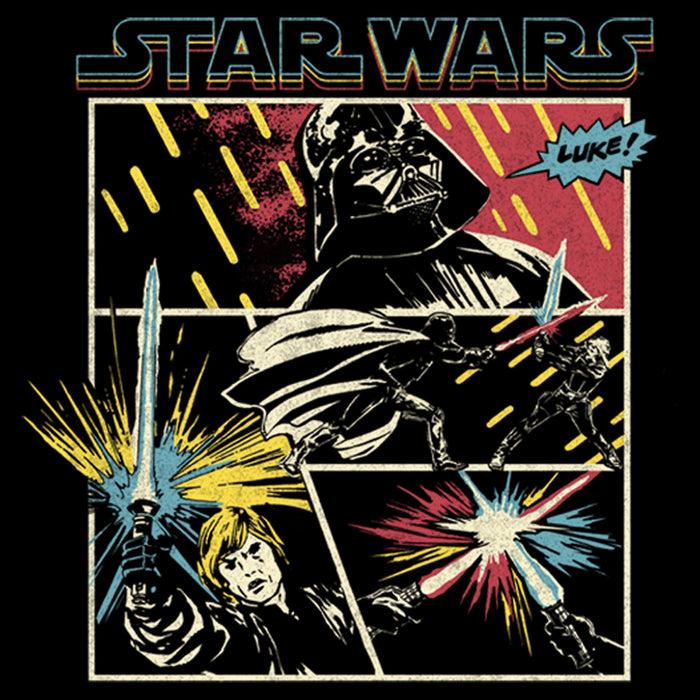 Fifth Sun Men's Star Wars: A New Hope Darth Vader And Luke Comic Fight Pull Over Hoodie