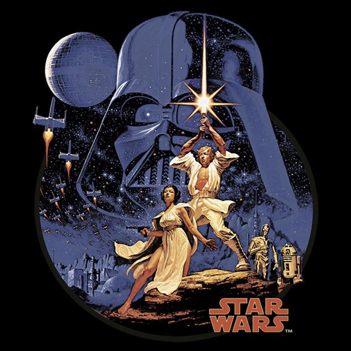 Fifth Sun Men's Star Wars: A New Hope Galactic Battle Logo Pull Over Hoodie