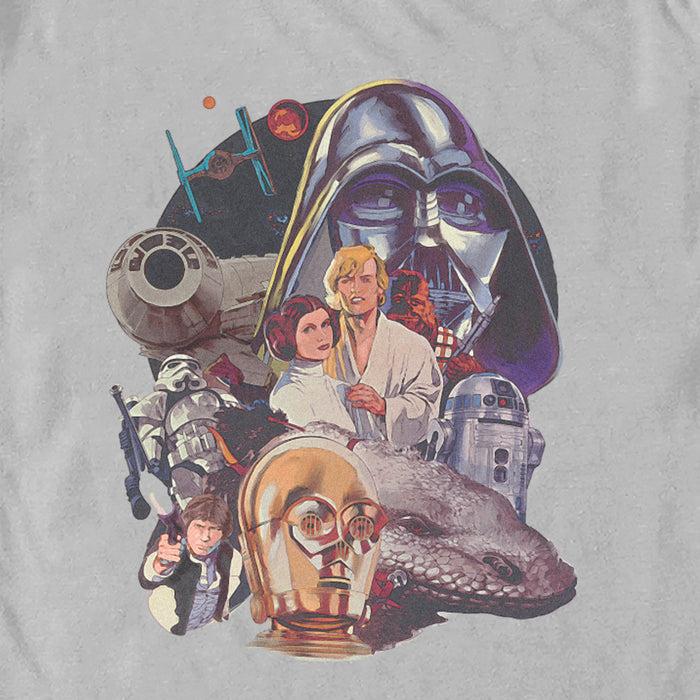 Fifth Sun Men's Star Wars: A New Hope Old-School Character Collage T-Shirt