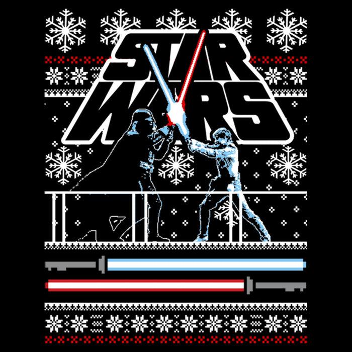 Fifth Sun Men's Star Wars: A New Hope Saber Ugly Christmas Pull Over Hoodie