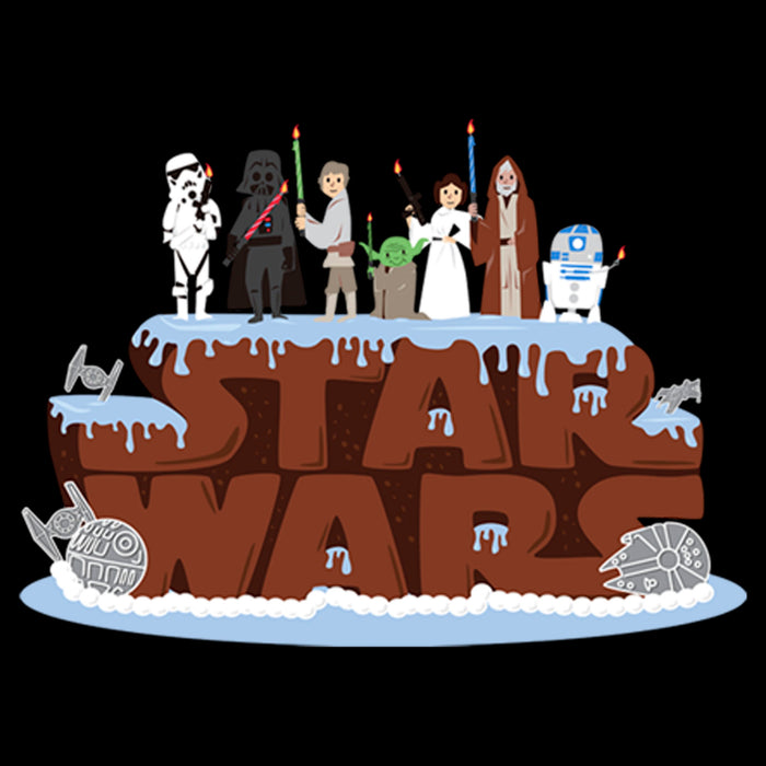 Fifth Sun Men's Star Wars Birthday Cake Logo T-Shirt