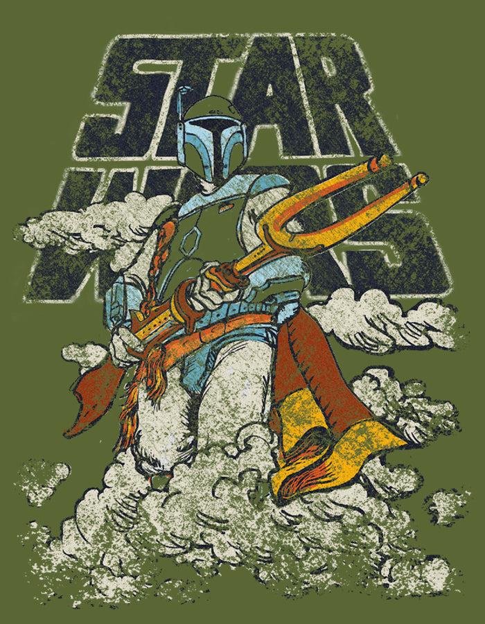 Fifth Sun Men's Star Wars Boba Fett In The Clouds T-Shirt