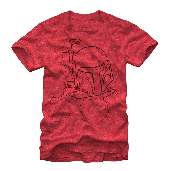 fifth sun Men's Star Wars Boba Fett Outline T-Shirt