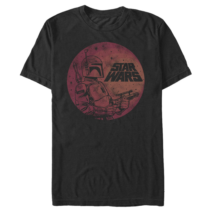 Fifth Sun Men's Star Wars Boba Fett Retro Circle T-Shirt