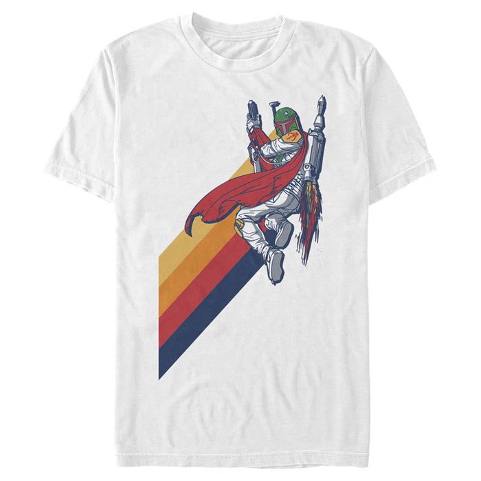 fifth sun Men's Star Wars Boba Fett Retro Stripes T-Shirt