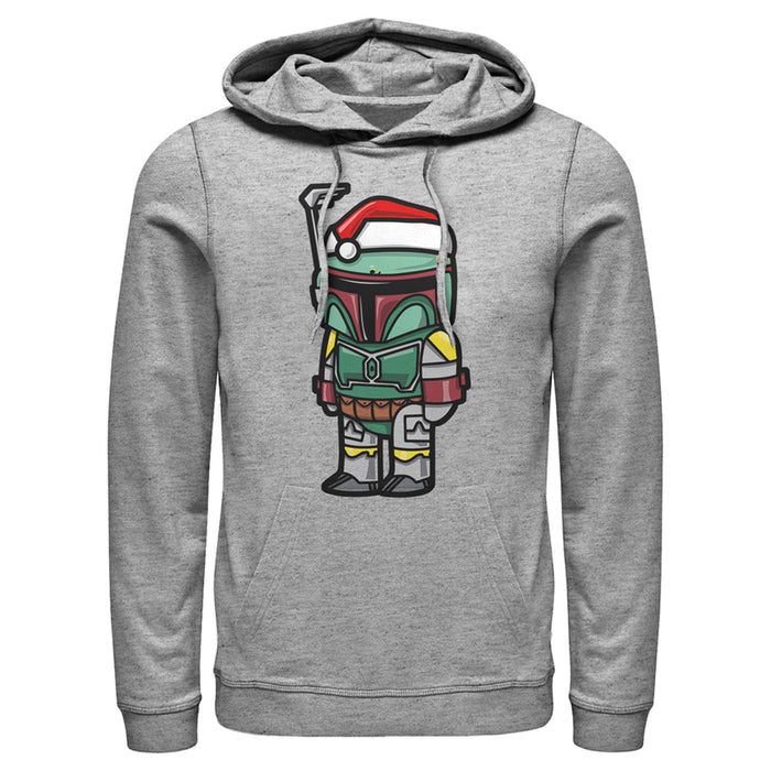 fifth sun Men's Star Wars Boba Fett Santa Hat Cartoon Pull Over Hoodie