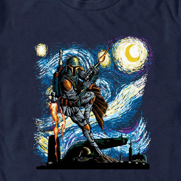Fifth Sun Men's Star Wars Boba Fett Starry Night T-Shirt