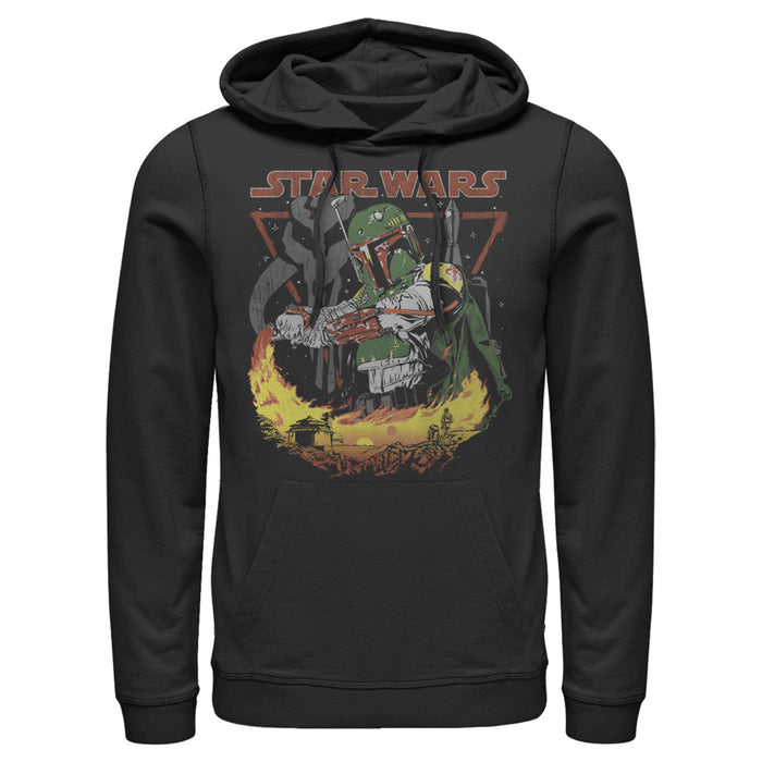 fifth sun Men's Star Wars Boba Fett Tatooine Pull Over Hoodie