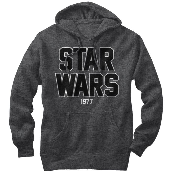 fifth sun Men's Star Wars Bold Logo 1977 Pull Over Hoodie